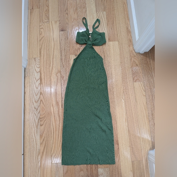 13. NWT CULT GAIA SERITA KNIT DRESS IN LEAF GREEN - Picture 5 of 7
